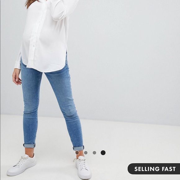 like new! asos design maternity jeans | US 8 - Picture 4 of 7